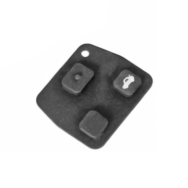 Nøkkeldeksel / Bilnøkkel Deksel for Toyota med 2 eller 3 knapper Black Endast gummiknapp (3)