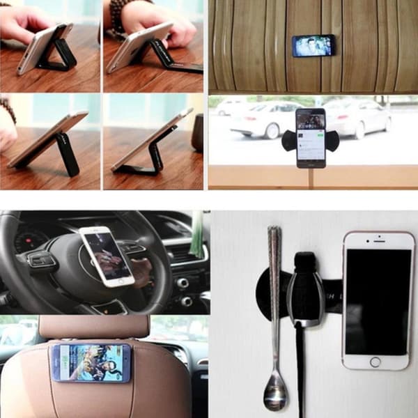 Klebrig Mobilholder / Stativ - Sklisikker Silikon Black