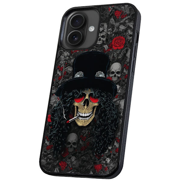 iPhone 16 Plus - Deksel/Mobildeksel Slash Skull