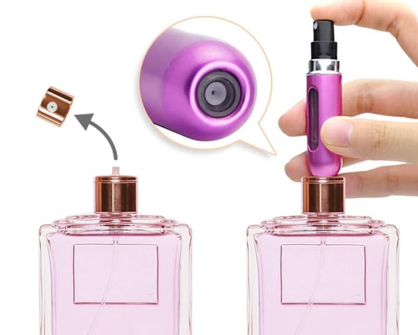 2-Pack - Påfyllningsbar Parfymflaska / Sprayflaska - 5 ml - Parfym Svart