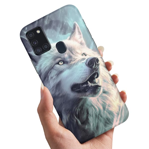 Skal / Mobilskal till Samsung Galaxy A21s - Wolf