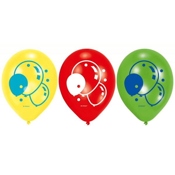 Flerfärgade Ballonger, 6 stycken 9 tum (22,8 cm) - Perfekta för ditt kalas!