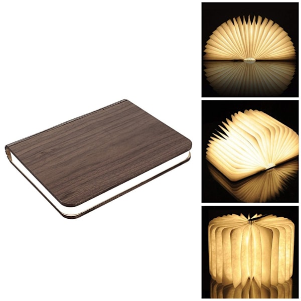 Bog LED-lampe / Book Lamp - (Træ) Multicolor