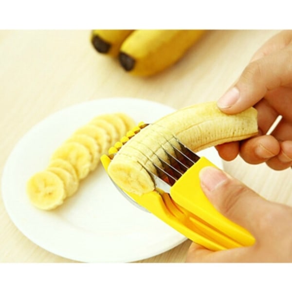 Banan-skärare - Skiva bananer Gul