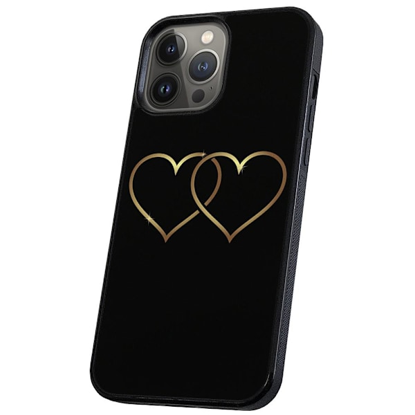 iPhone 14 Pro Max - Skal/Mobilskal Double Hearts