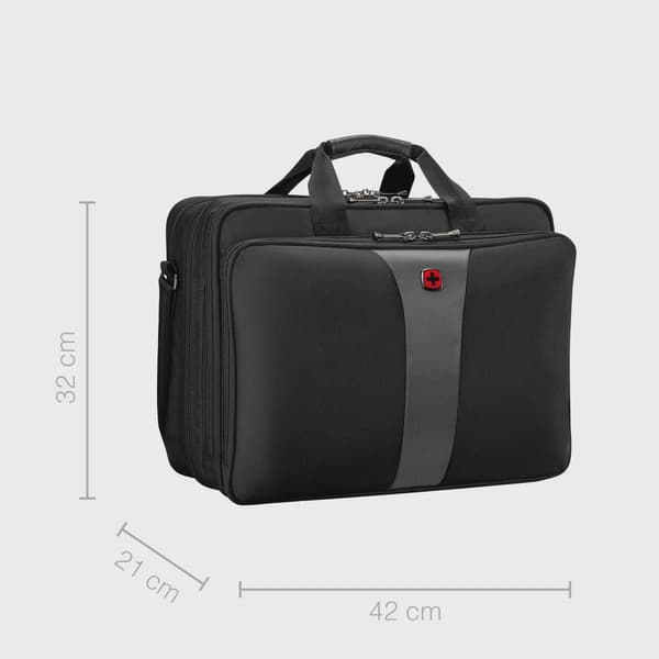 Wenger Legacy 17" Triple Gusset Datorväska Grå/Svart