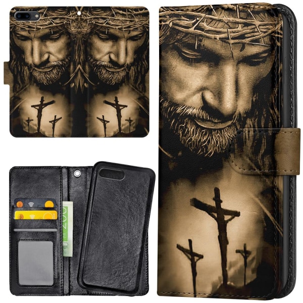 iPhone 7/8 Plus - Plånboksfodral/Skal Jesus