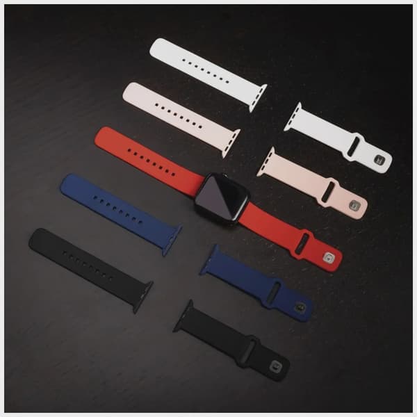 FIXED Silikonrem SET för Apple Watch 42/44/45mm Vit