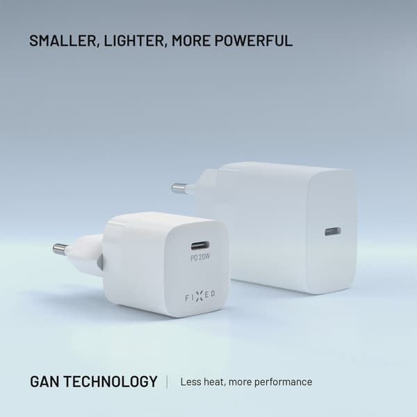 FIXED Snabb Mini Hemladdare 20W USB-C PD Vit