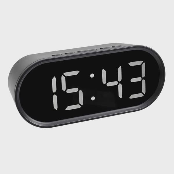TFA Digital Väckarklocka LED-Siffror Svart