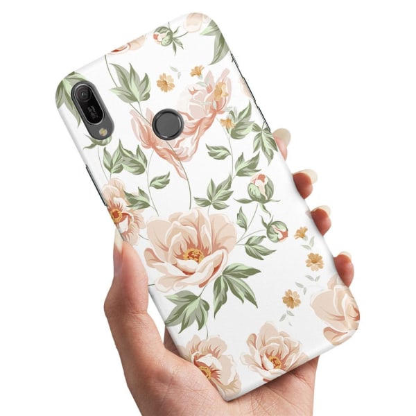 Huawei Y6 (2019) - Cover/Mobilcover Blomstermønster