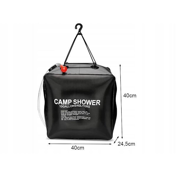 Soluppvärmd Campingdusch – Dusch 40L