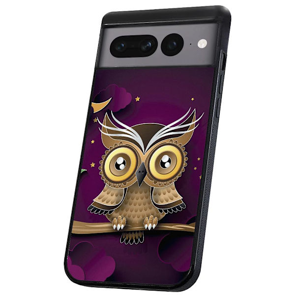 Google Pixel 7 Pro - Skal/Mobilskal Ljusbrun Uggla