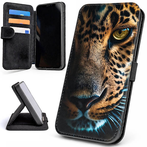 Plånboksfodral / Mobilfodral till iPhone 16e / 17e - Leopard