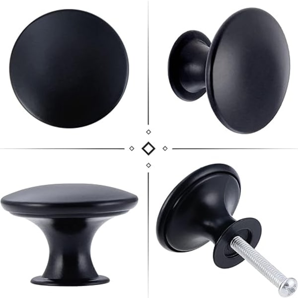 Handtag / Knopp – 12 knoppar till byrå & skåp