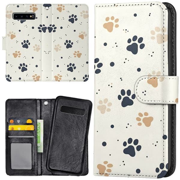 Samsung Galaxy S10 Plus - Lommebok Deksel Paws
