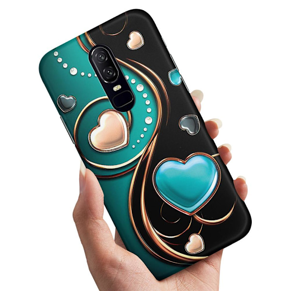 Deksel / Mobildeksel til OnePlus 7 Pro - Hjerter