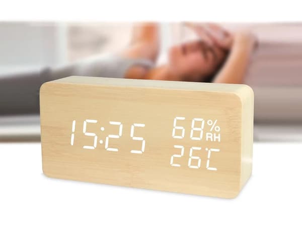Digital Klocka med LED & Termometer - Väckarklocka
