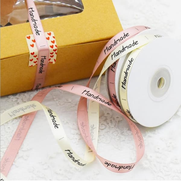 Presentsnöre Handmade / Satinband - 2m Pink