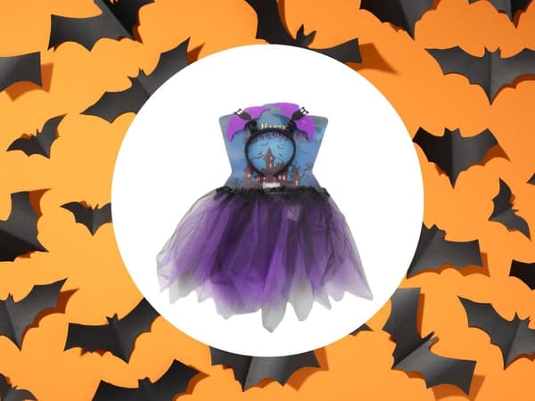 Halloweenkostym för Barn / Fladdermusdräkt - Kjol och Hårband