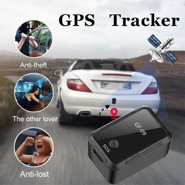 GPS tracker / Sporingsenhet - Sender med Avlytting Black