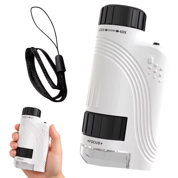 Mikroskop kompakt 120x LED UV