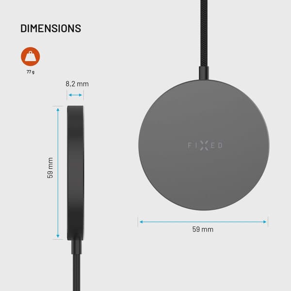 FIXED MagPad Slim Qi2.2 25W trådlös laddare Space Grey