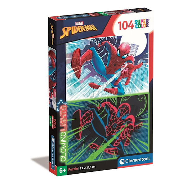 Spider-Man Glödande pussel med 104 bitar