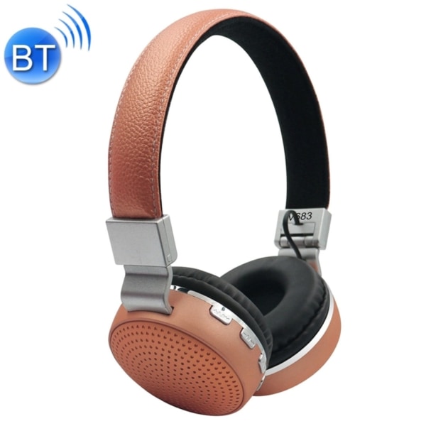 V683 Bluetooth høretelefoner med mikrofon / TF kort - rosa guld Brown