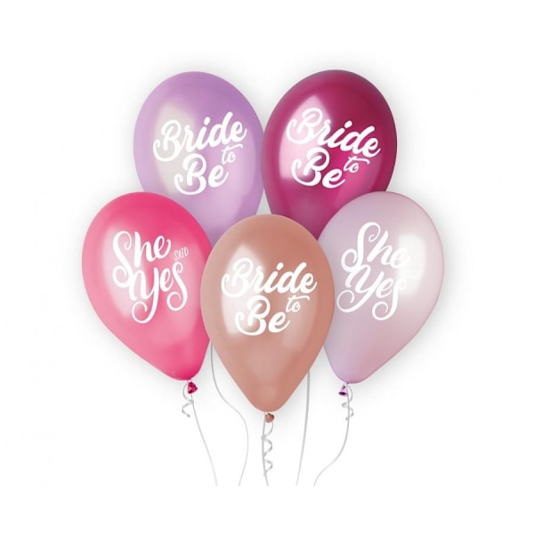 Ballonger för Jungfruavslutning, 5 st, 13 tum (33 cm)