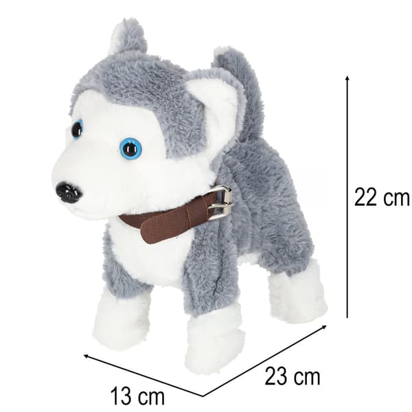 Interaktiv hund i koppel husky