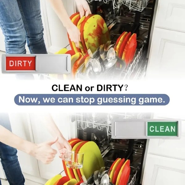Magnet / Skylt för diskmaskin – Clean / Dirty