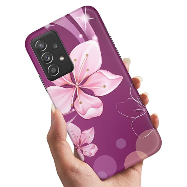 Skal / Mobilskal till Samsung Galaxy A53 5G - Vit Blomma multifärg
