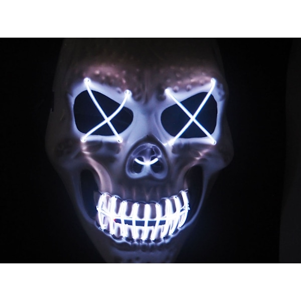 LED Mask Dödskalle - Halloween