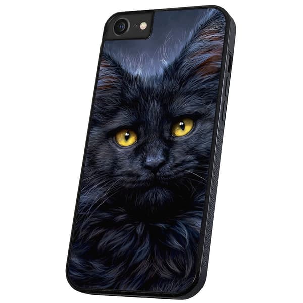 iPhone 16e/17e - Skal/Mobilskal Svart Katt