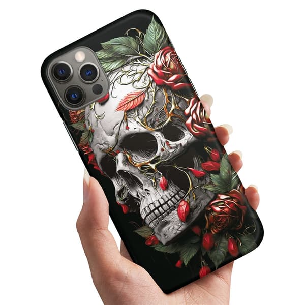 Cover / Mobilcover til iPhone 16 Pro - Skull Roses