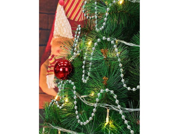 5m Perleguirlande – Julepynt Silver