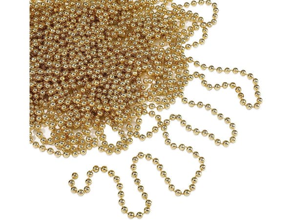 5m Perlegirlander – Julepynt Gold
