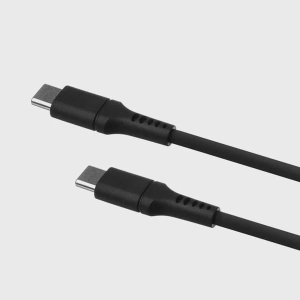 FIXED LIQUID silikonkabel 60W USB-C/C 2m Svart
