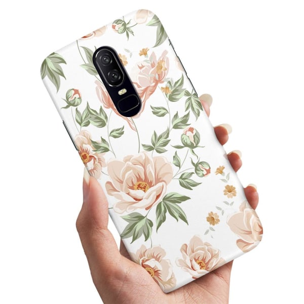 OnePlus 6 - Cover/Mobilcover Blomstermønster