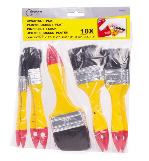 Penselset 10 delar platt