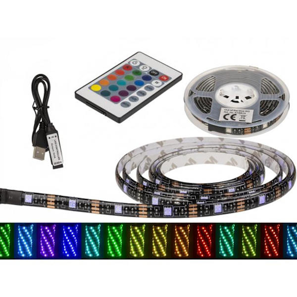 3m LED-Strip Lights kanssa RGB / Valonauha / LED-lista - USB Multicolor