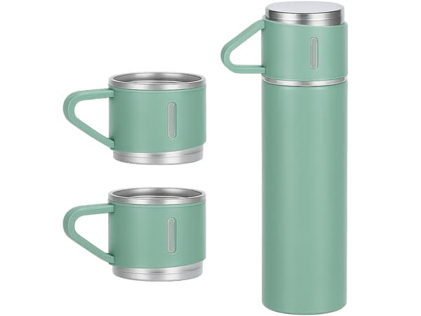 Termos 400 ml rostfri med koppar Grön