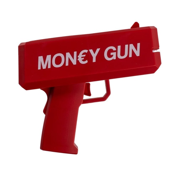 Pengarpistol / Money Gun - Skjuter ut sedlar - Pistol Röd