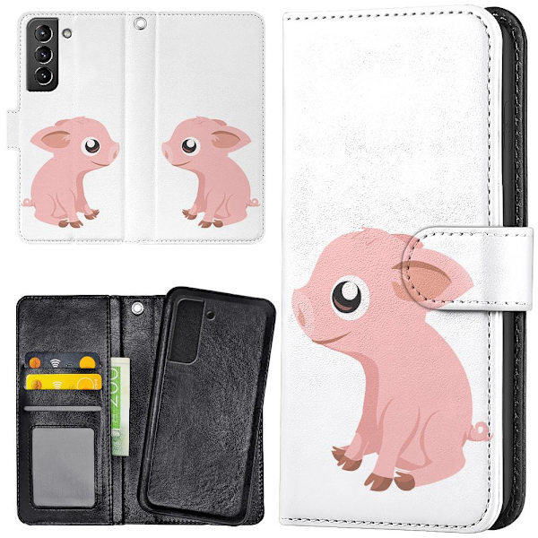 Samsung Galaxy S22 Plus - Plånboksfodral/Skal Minigris multifärg
