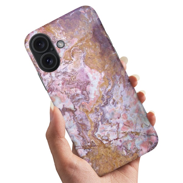 iPhone 16 Plus - Deksel/Mobildeksel Marmor