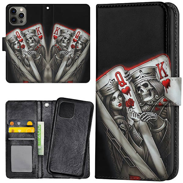 iPhone 15 Pro Max - Lompakkokotelo/Kuoret King Queen Korttipakka