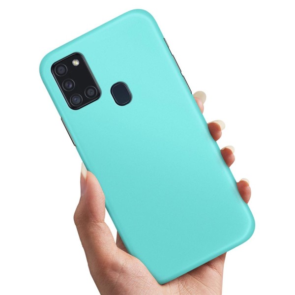 Samsung Galaxy A21s - Cover/Mobilcover Turkis Turquoise