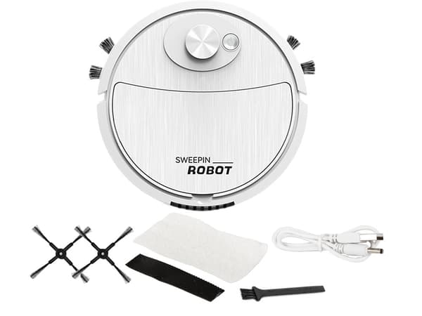 Städrobot elektrisk dammsugare sladdlös borste White