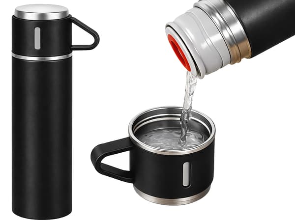 Termos 400 ml rostfri med koppar Svart